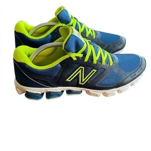 NEW BALANCE 1850 Blue and Neon Green Men’s Athletic Shoes size 11.5 sporty